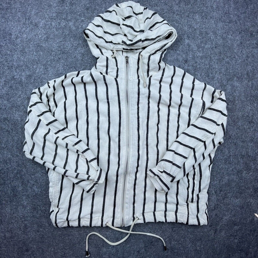 Carly Jean Los Angeles Hoodie Large Lightweight Drawstring Waist Full Zip